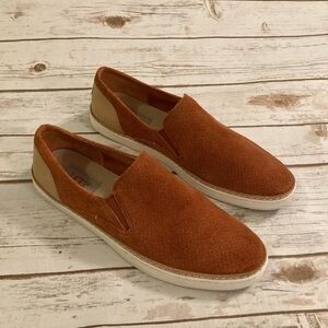 UGG Adley Perforated Slip-On Sneakers Rust Orange Suede Size 8.5